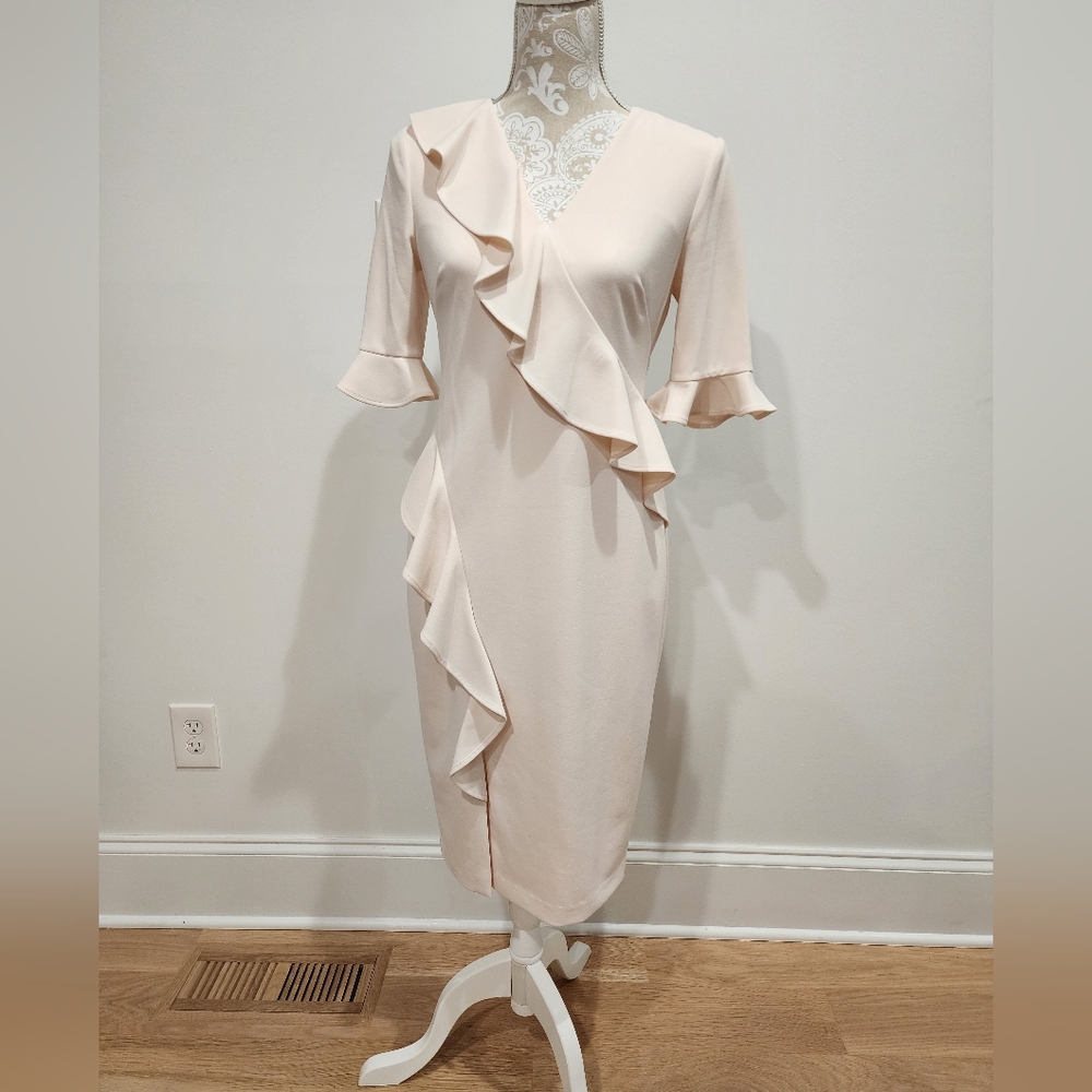 Light Peach Calvin Klein Dress Size 6